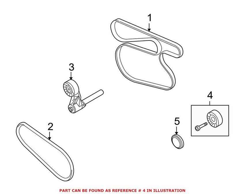 BMW Serpentine Belt Idler Pulley 11287799859